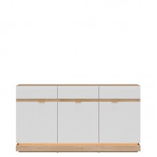 Kumode ar atvilknēm MILTON ML03, Ozols cremona/Balts matēts